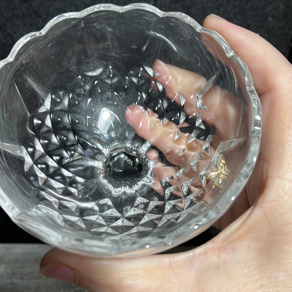 Zajecar Accents Lead Crystal Lidded Candy Dish Made In Yugoslavia